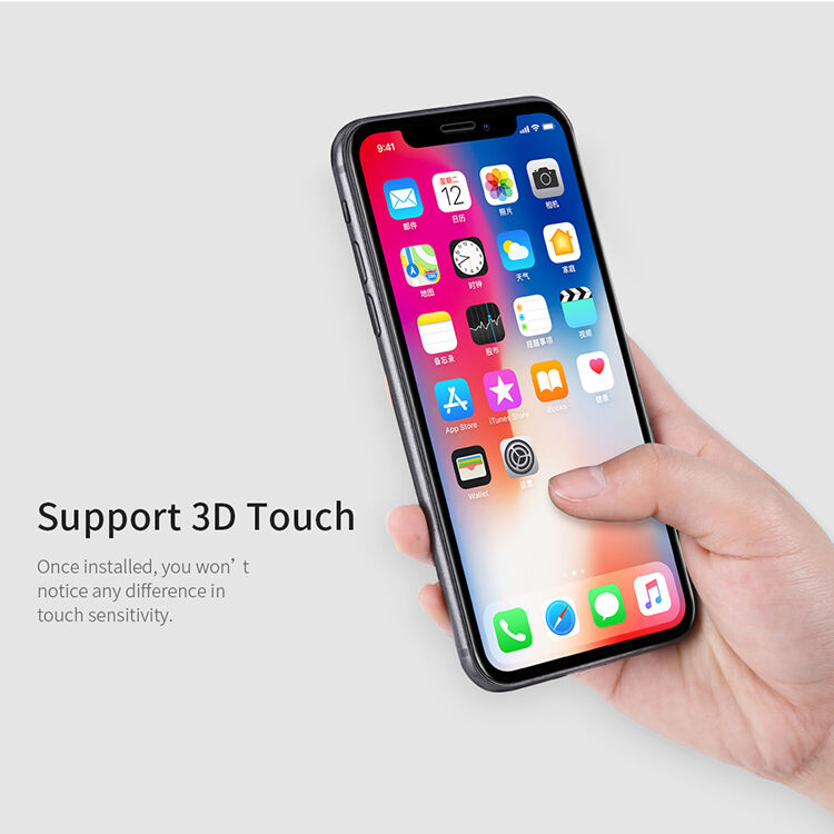NILLKIN kaljeno 3D steklo za iPhone XS Max - črna