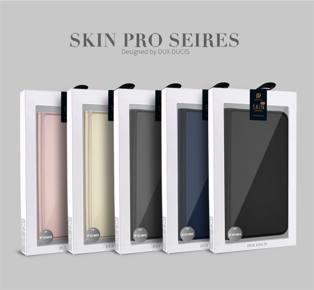 DUX DUCIS flip ovitek za iPhone XS Max - siva