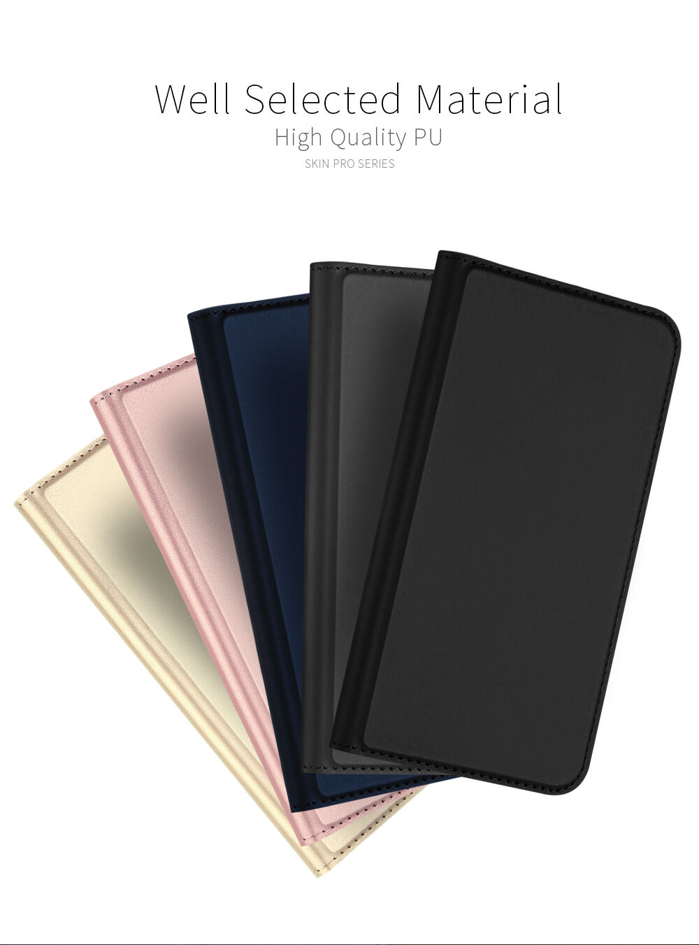 DUX DUCIS flip ovitek za iPhone XS Max - roza-zlato