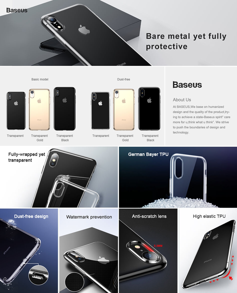 Zaščita BASEUS Simplicity za iPhone XR - zlato