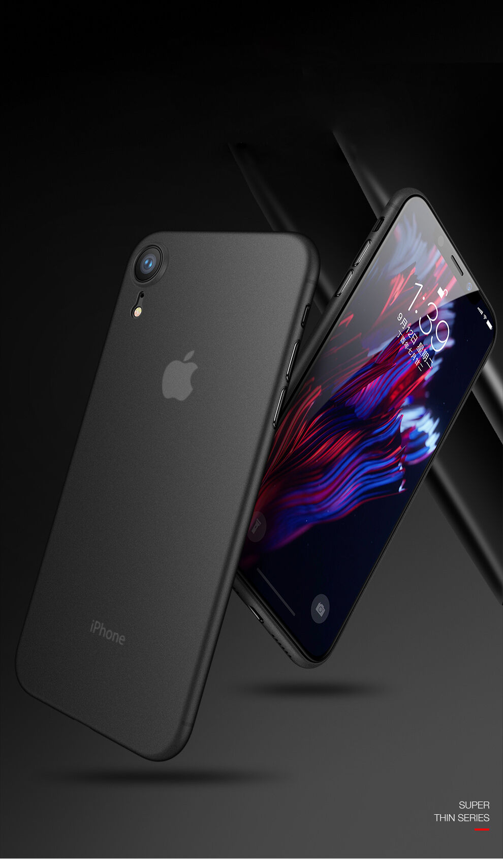 CAFELE ultra tanka prevleka za iPhone XR - črna