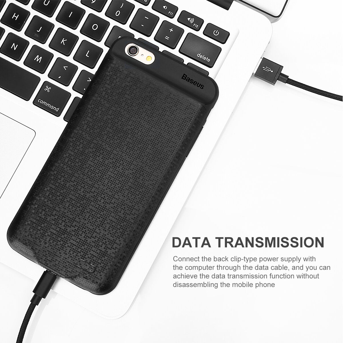 BASEUS pokrov baterije 7300mAh za 6 Plus / 6S Plus - rdeče