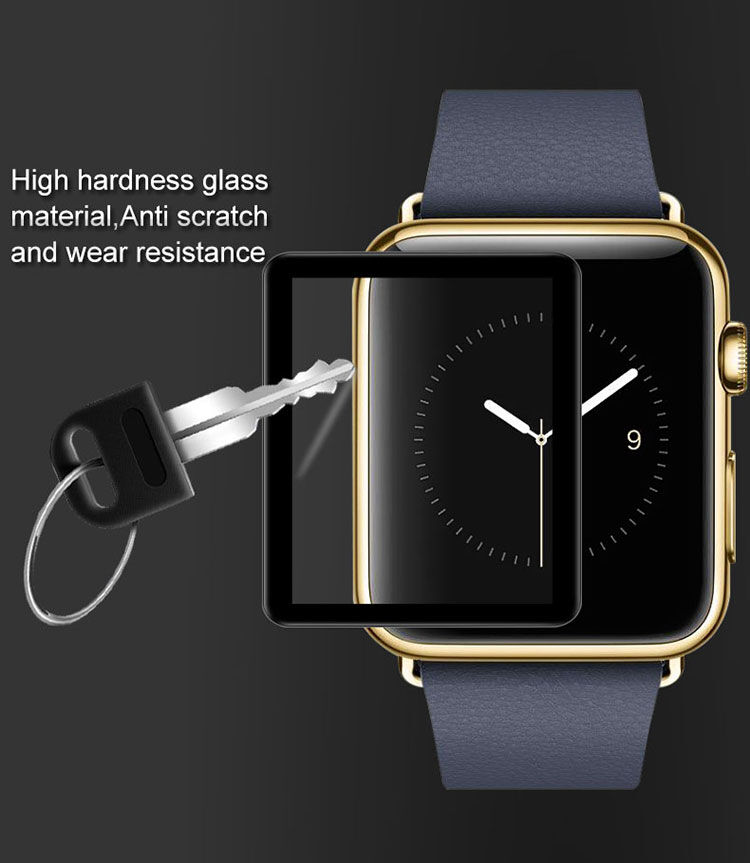 IMAK Pro + kaljeno steklo 2.5D pro Apple Watch - 38 mm - črna