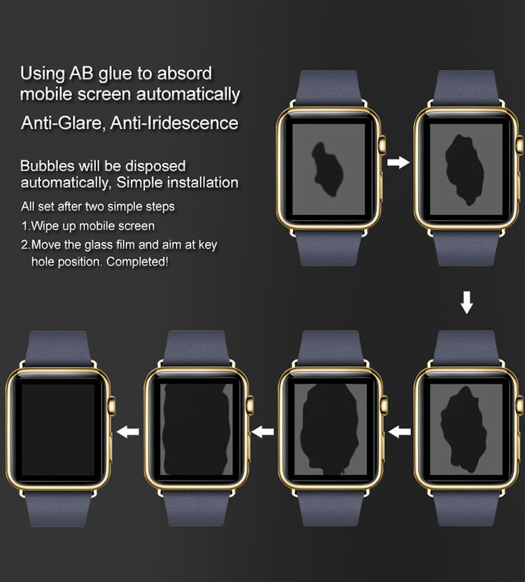 IMAK Pro + kaljeno steklo 2.5D pro Apple Watch - 38 mm - črna