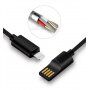 X-LEVEL Eleganten USB / strelovodni kabel za Apple iPhone / iPad / iPod - 8cm - zelena
