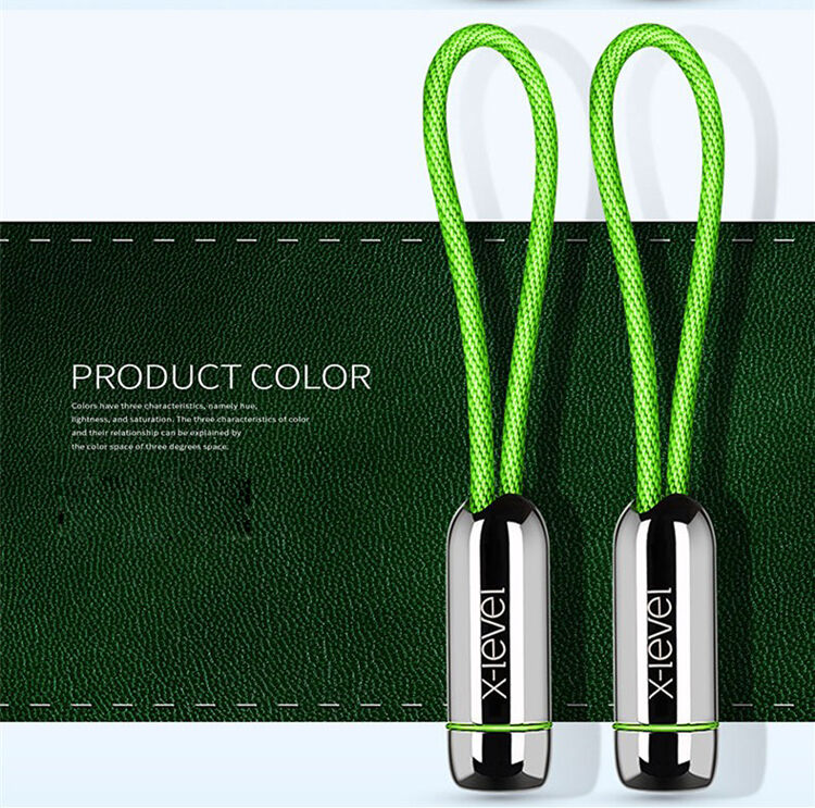 X-LEVEL Eleganten USB / strelovodni kabel za Apple iPhone / iPad / iPod - 8cm - zelena