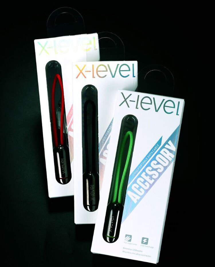 X-LEVEL Eleganten USB / strelovodni kabel za Apple iPhone / iPad / iPod - 8cm - zelena