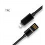X-LEVEL Eleganten USB / strelovodni kabel za Apple iPhone / iPad / iPod - 8cm - črna
