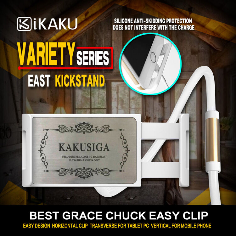 KAKUSIGA univerzalno nastavljivo stojalo za iPhone / iPad - bela / zlata