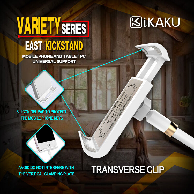 KAKUSIGA univerzalno nastavljivo stojalo za iPhone / iPad - bela / srebrna