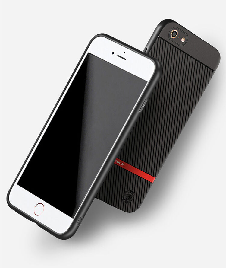 WAKING DRAGON elegantna mehka plastična prevleka za Apple iPhone 6 / 6S - rdeče
