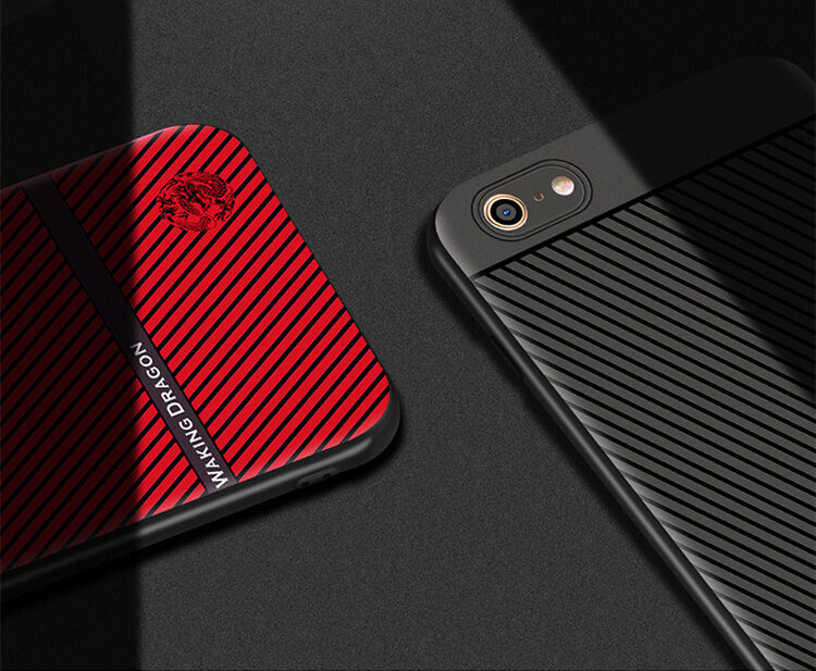 WAKING DRAGON elegantna mehka plastična prevleka za Apple iPhone 6 / 6S - rdeče