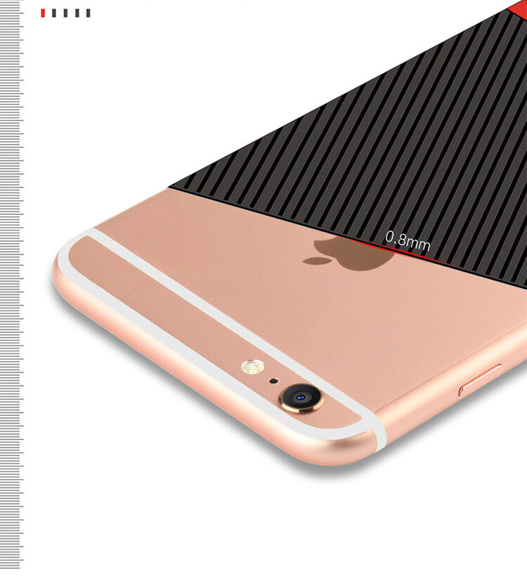 WAKING DRAGON elegantna mehka plastična prevleka za Apple iPhone 6 / 6S - rdeče