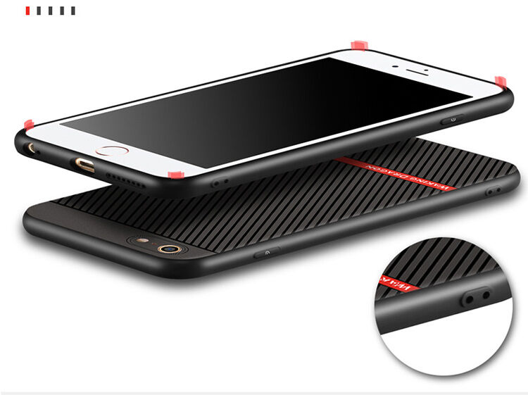WAKING DRAGON elegantna mehka plastična prevleka za Apple iPhone 6 / 6S - rdeče