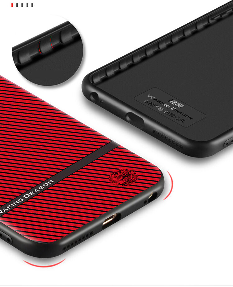 WAKING DRAGON elegantna mehka plastična prevleka za Apple iPhone 6 / 6S - rdeče