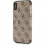 Guess flip etui iz umetnega usnja z logotipom za iPhone X / XS - rjava