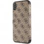Guess flip etui iz umetnega usnja z logotipom za iPhone XS Max - rjava