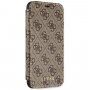 Guess flip etui iz umetnega usnja z logotipom za iPhone XS Max - rjava