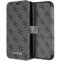 Guess flip etui iz umetnega usnja z logotipom za iPhone XR - siva