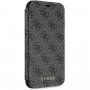 Guess flip etui iz umetnega usnja z logotipom za iPhone XR - siva