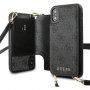 Guess 4G etui s trakom za čez ramo za iPhone X / XS - siva