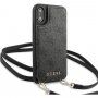 Guess 4G etui s trakom za čez ramo za iPhone X / XS - siva