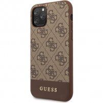 Guess 4G Stripe ovitek za iPhone 11 Pro Max - rjava