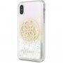 Guess Glitter Circle bleščeč ovitek za iPhone X / XS - jasno