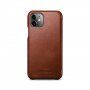 Icarer usnjeni flip etui za iPhone 11 - kakavovo rjava