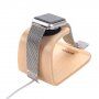 SAMDI lesena priklopna postaja za Apple Watch / iPhone - svetel les