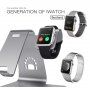 Bestand priklopna postaja 2v1 za iPhone / iPad / Apple Watch - siva