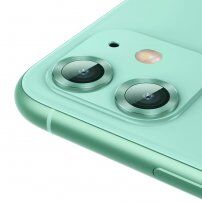 Baseus kovinska zaščita leče hrbtne kamere za iPhone 11 - zelena