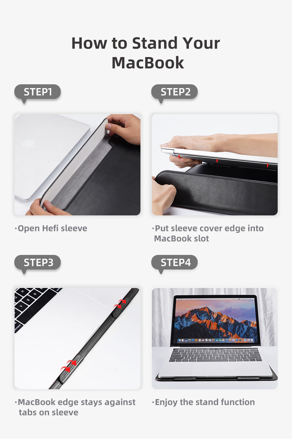 Dux Ducis torbica iz PU usnja z integriranim stojalom za MacBook 13