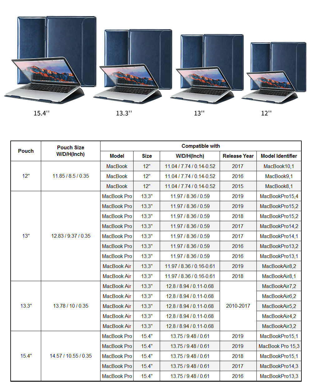 Dux Ducis torbica iz PU usnja z integriranim stojalom za MacBook 13