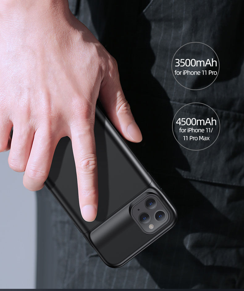 Usams ovitek z baterijo 3500 mAh za iPhone 11 Pro - črna