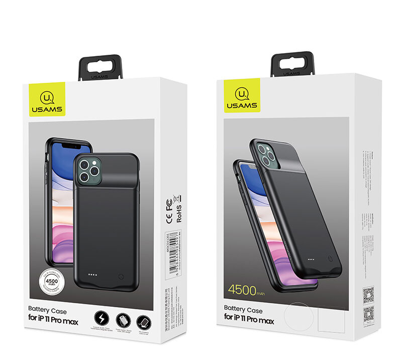 Usams ovitek z baterijo 3500 mAh za iPhone 11 Pro - črna
