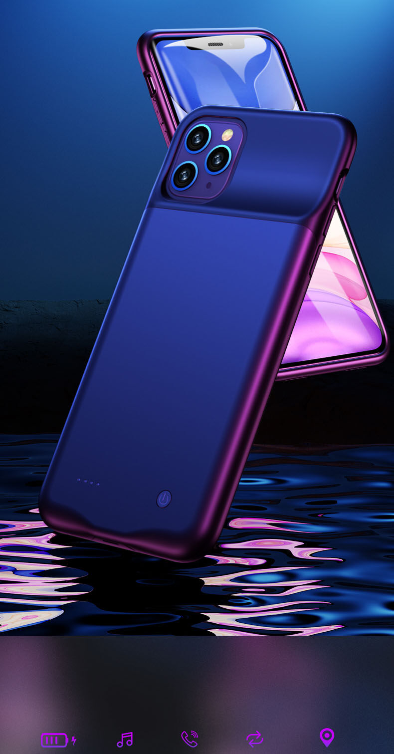 Usams ovitek z baterijo 4500 mAh za iPhone 11 Pro Max - črna