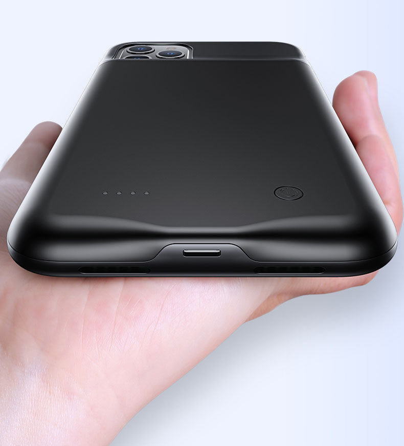 Usams ovitek z baterijo 4500 mAh za iPhone 11 Pro Max - črna