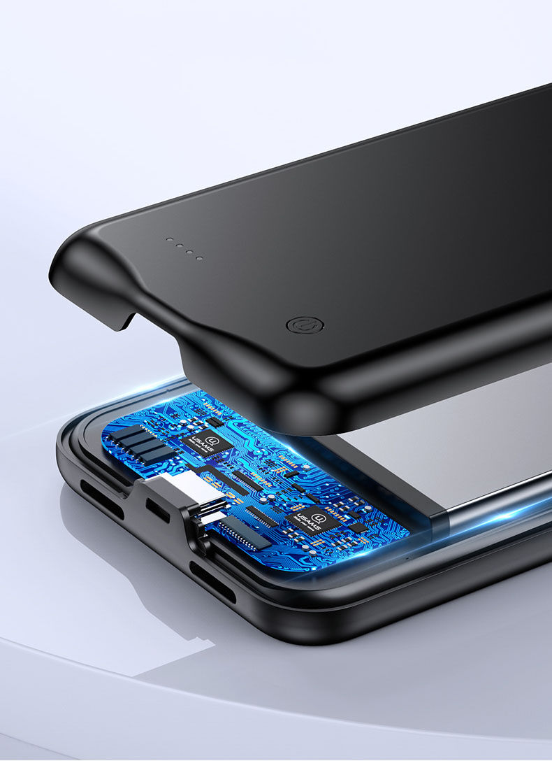Usams ovitek z baterijo 4500 mAh za iPhone 11 Pro Max - črna