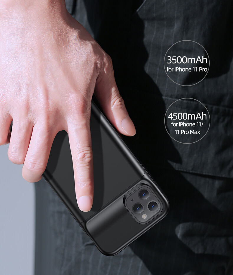 Usams ovitek z baterijo 4500 mAh za iPhone 11 - črna