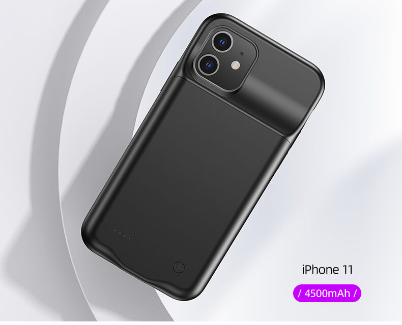Usams ovitek z baterijo 4500 mAh za iPhone 11 - črna