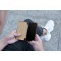 Icarer usnjeni flip etui za iPhone 11 - kakavovo rjava