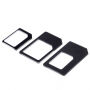 Zmanjšanje z Nano SIM kartice na Micro SIM in standardno SIM + Micro SIM znižanje na standardno SIM kartico - črna