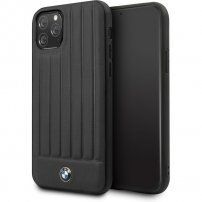 BMW ovitek iz pravega usnja za iPhone 11 Pro Max - črna