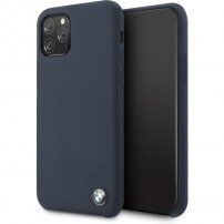 BMW Signature silikonski ovitek za iPhone 11 Pro Max - mornarsko modra