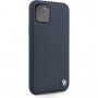BMW Signature silikonski ovitek za iPhone 11 Pro Max - mornarsko modra