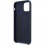 BMW Signature silikonski ovitek za iPhone 11 Pro Max - mornarsko modra