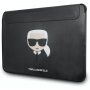 Karl Lagerfeld usnjena torbica za iPad Pro 12,9" / MacBook do 14" - črna