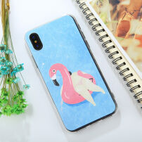 Ovitek za iPhone X / iPhone X - modra s flamingom