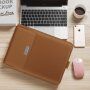 Univerzalna torbica iz PU usnja s funkcijo stojala za iPad do 11" / MacBook do 12" - rjava